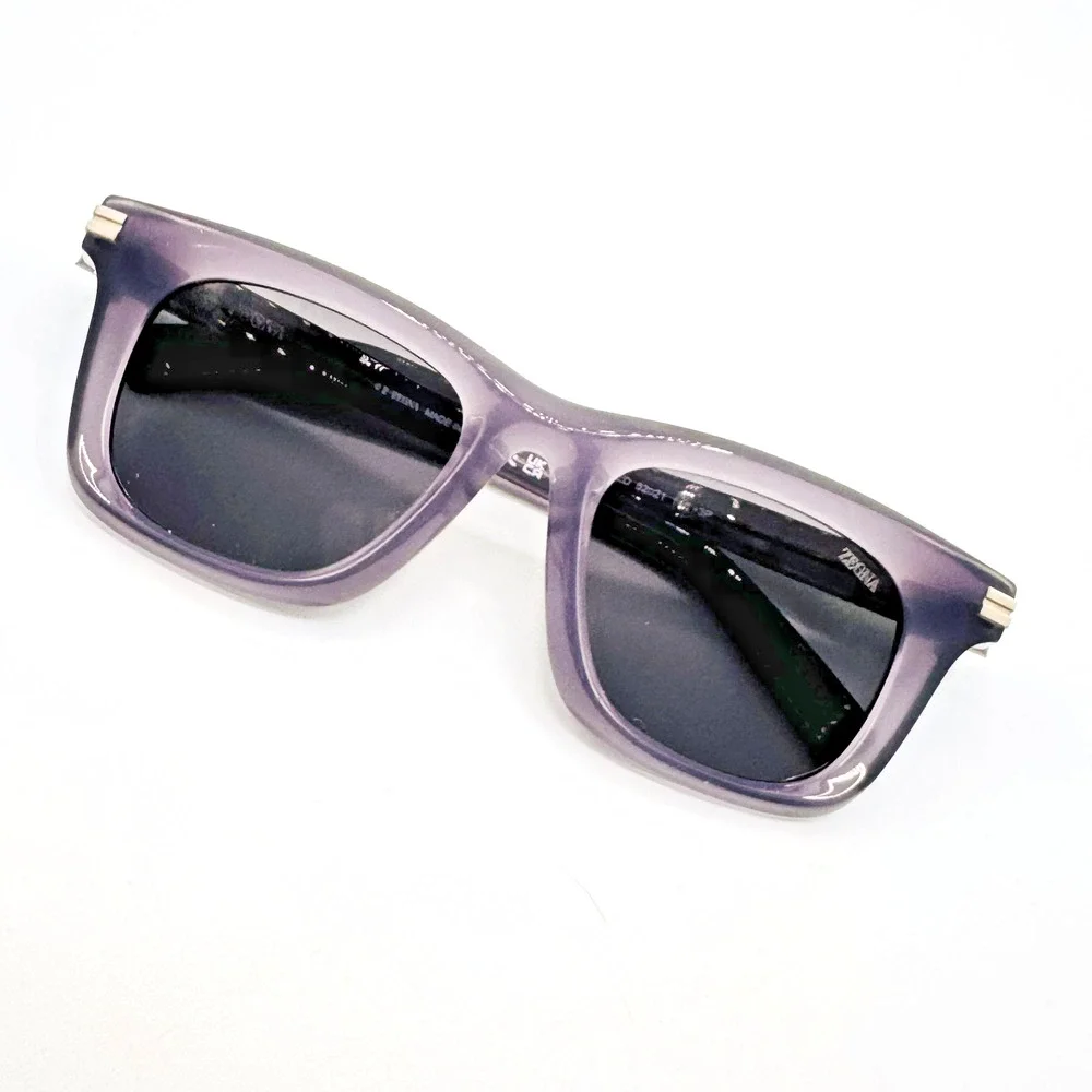 Ermenegildo Zegna Sunglasses EZ0270 20D Shiny Gray Frame Smoke POLARIZED Lens